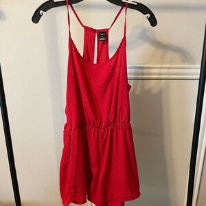 City Streets Red Polka Dot Romper
